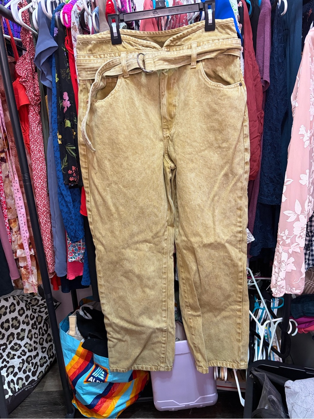 KanCan Women's Straight Leg Jeans in Tan